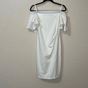 Ralph Lauren off the shoulder flutter sleeve dress